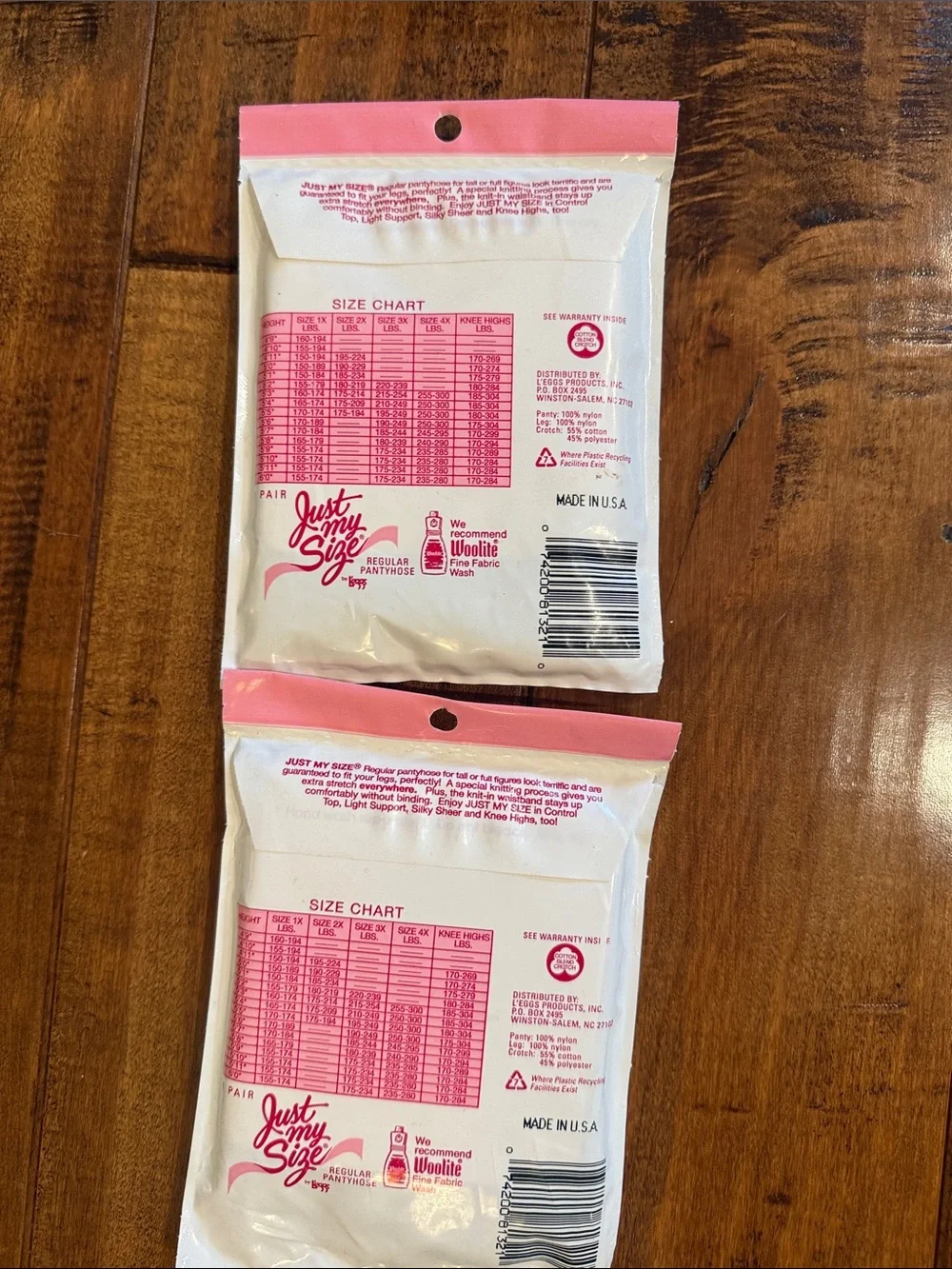 2 Just My Size Pantyhose 3X L’eggs hose SUNTAN brand new!